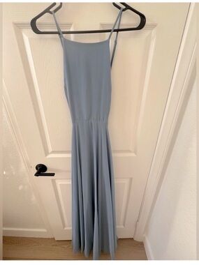 Lulus | Dresses | Lulus After Hours Light Blue Strapless Ruffled Maxi Dress  Size L | Poshmark